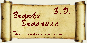 Branko Drašović vizit kartica